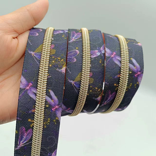 Gold Teeth Zipper Tape - Retail