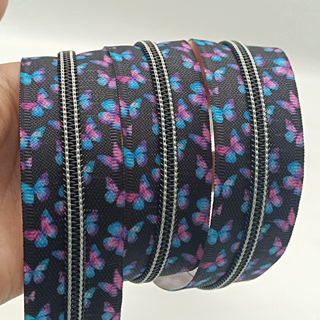 Colored Teeth Zipper Tape - Retail