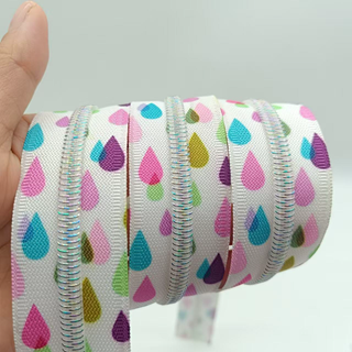Iridescent Teeth Zipper Tape - Retail