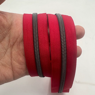 Gunmetal Zipper Tape - Retail