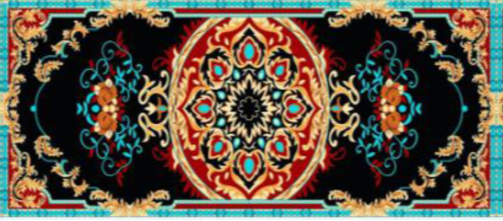 1.5" Arabian Rug Design Seatbelt Webbing - Retail