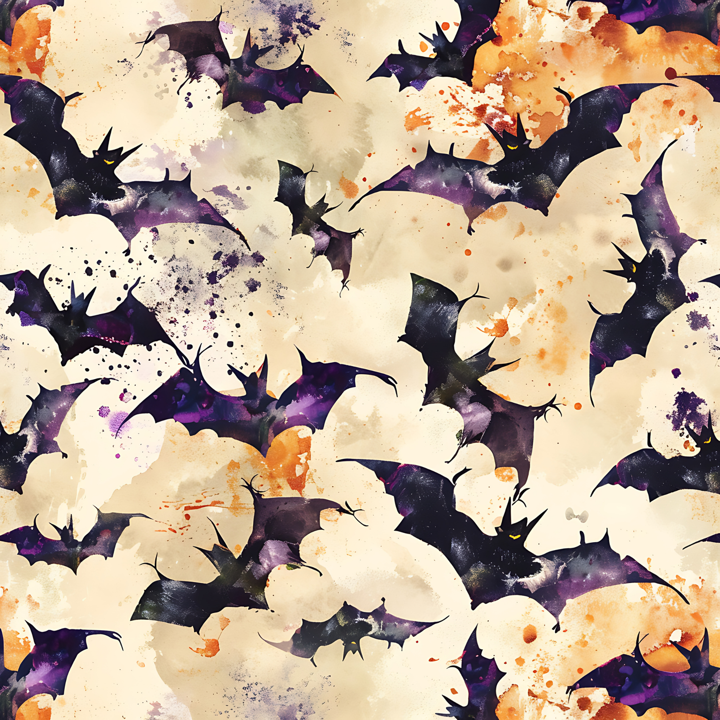 Spooky Watercolor Bats - Preorder