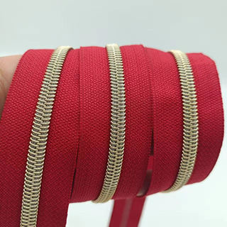 Gold Teeth Zipper Tape - Retail