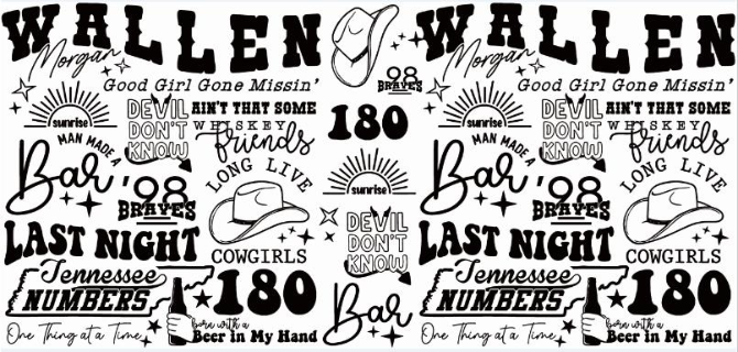 Wallen Print 16oz UVDTF Transfer - Preorder