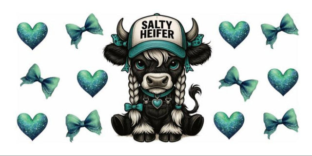 Salty Heifer Print 16oz UVDTF Transfer - Preorder