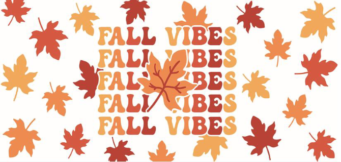 Fall Vibes Print 16oz UVDTF Transfer - Preorder
