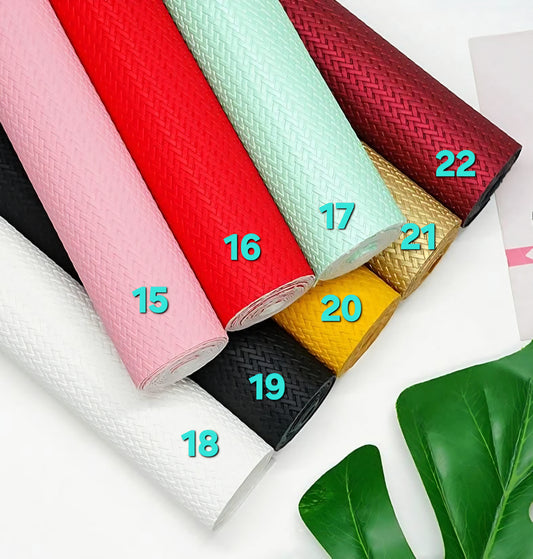 Basket Weave Embossed Vinyl - Retail