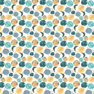 Blue & yellow planets