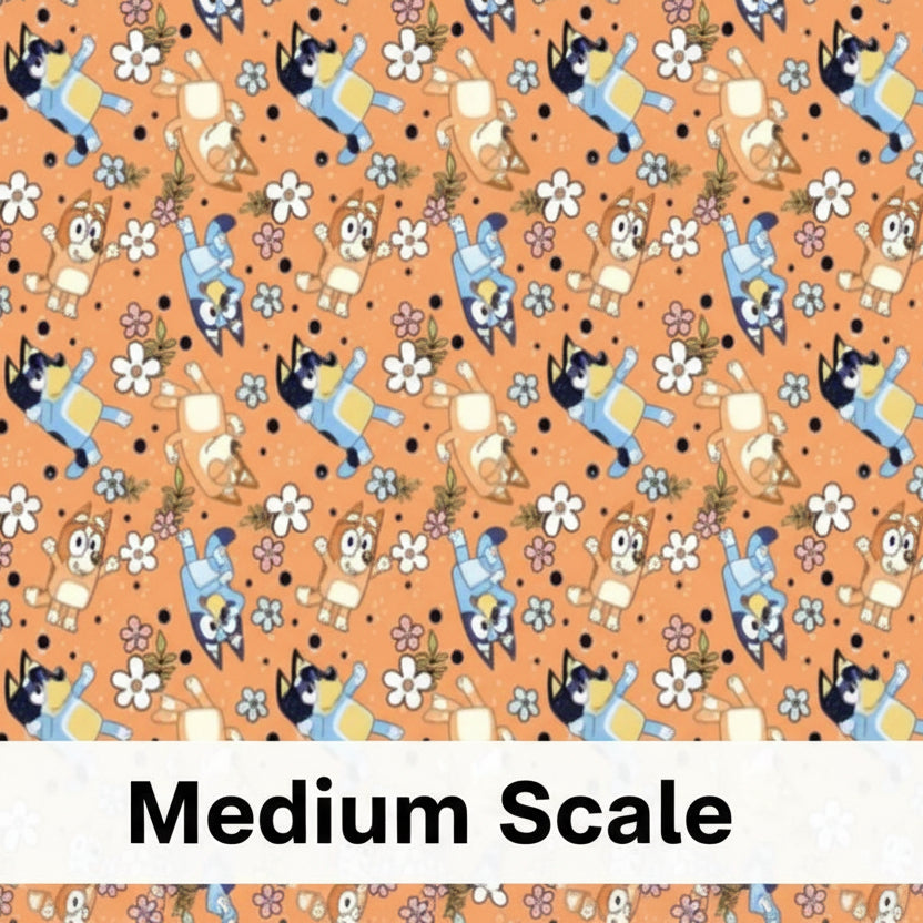 Bluey & Bingo Orange Background - Retail
