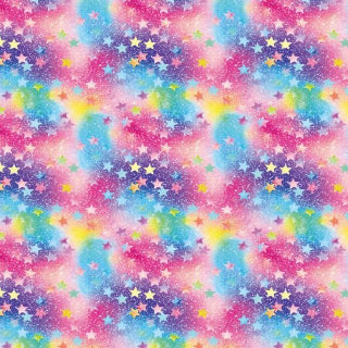 Colorful star pattern on a multicolored background