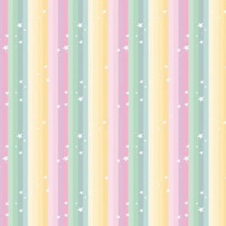 Rainbow Stripes with White Stars - Retail