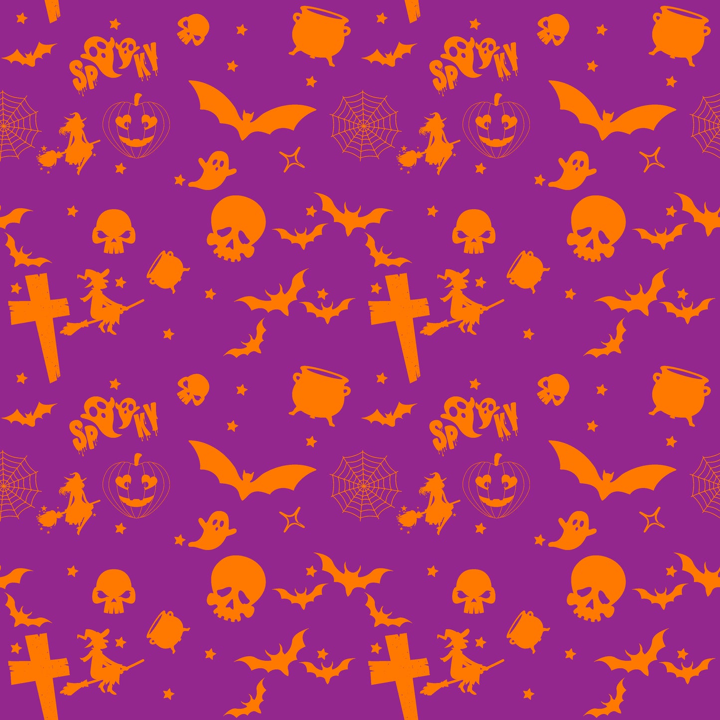 Cemetery Gathering Orange & Purple - Preorder