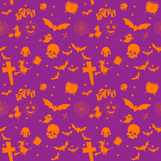 Cemetery Gathering Orange & Purple - Preorder