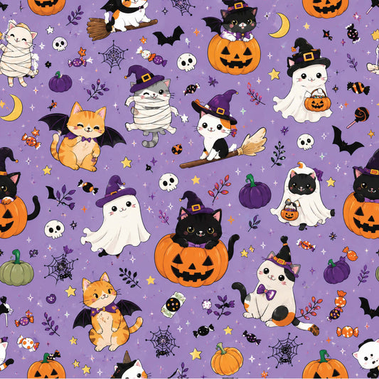 The Cutest Halloween Cats Purple - Preorder