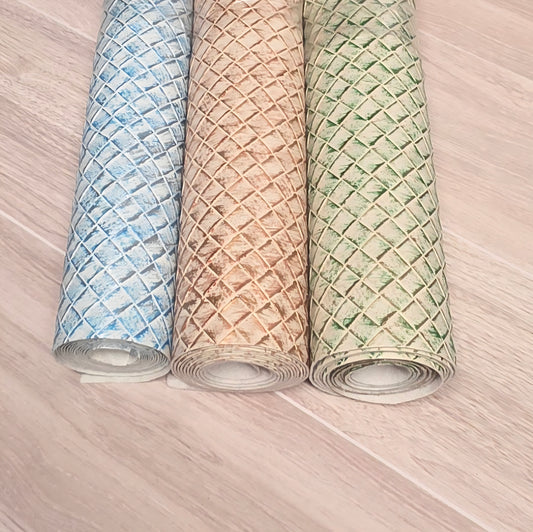 Metallic Basket Weave Embossed Vinyl - Retail
