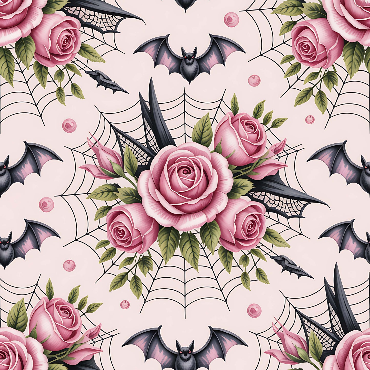 Gothic Bats & Roses - Preorder