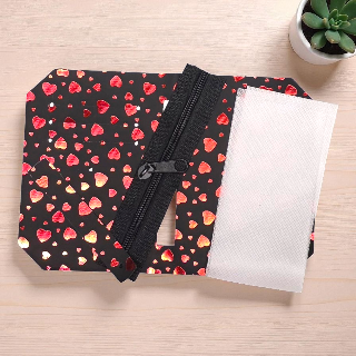 Pocket & Purse Pal Kit - Black w. Red Hearts