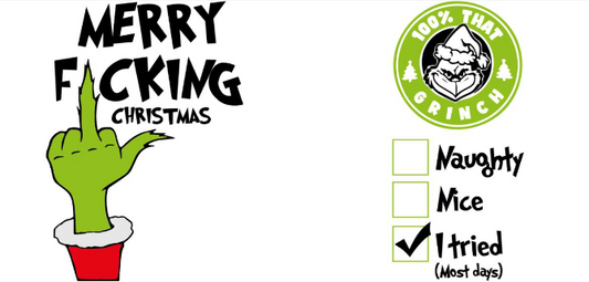 Merry F'ing Christmas Print 16oz UVDTF Transfer - Preorder