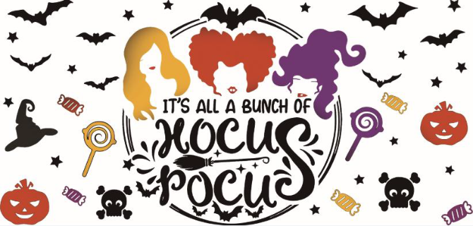 Bunch of Hocus Pocus Print 16oz UVDTF Transfer - Preorder