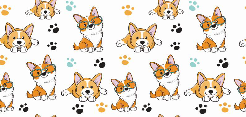 Cute Corgis Print 16oz UVDTF Transfer - Preorder