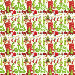 The Grinch Sitting in Chair W. Stockings