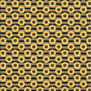 Sunflowers W. Animal Stripe Background