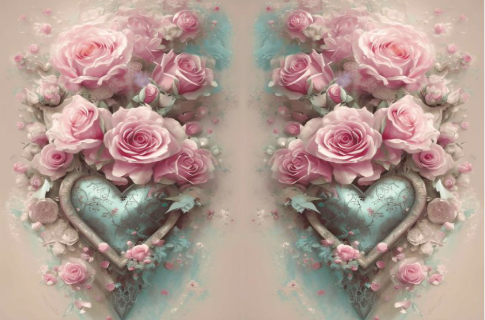 3D Heart Double Panel