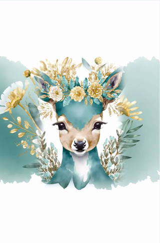 Cute Doe in Watercolor