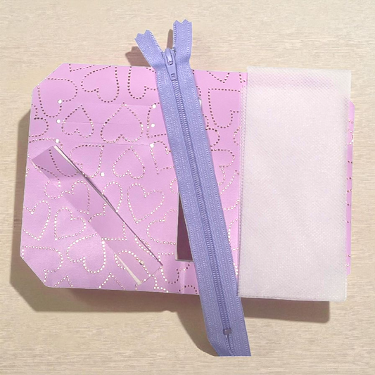 Pocket & Purse Pal Kit - Lavendar w. Gold Hearts